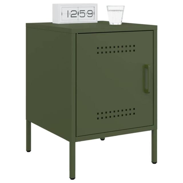 Berkfield Home Durable Bedside Cabinets 2 pcs Olive Green 36x39x50.5 cm Steel - image 1