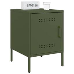 Berkfield Home Durable Bedside Cabinets 2 pcs Olive Green 36x39x50.5 cm Steel