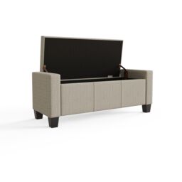 GFW Verona Crushed Velvet Storage Ottoman Bench in Natural - thumbnail 5