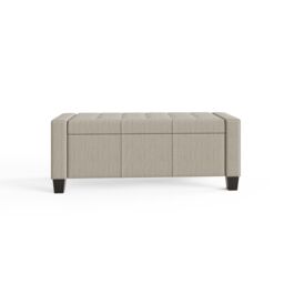 GFW Verona Crushed Velvet Storage Ottoman Bench in Natural - thumbnail 6