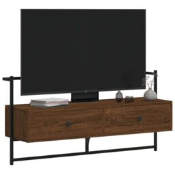 Berkfield Home TV Cabinet Wall-mounted Brown Oak 100.5x30x51 cm Engineered Wood - thumbnail 4