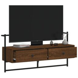 Berkfield Home TV Cabinet Wall-mounted Brown Oak 100.5x30x51 cm Engineered Wood - thumbnail 3