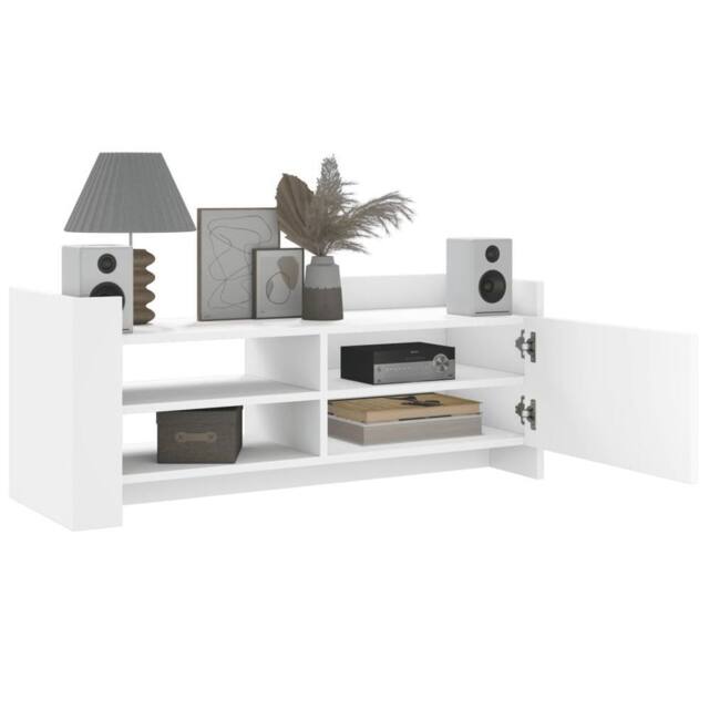 Berkfield Home TV Cabinet White 100x35x40 cm Engineered Wood - Size: 100 x 35 x 40 cm - image 1