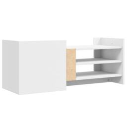 Berkfield Home TV Cabinet White 100x35x40 cm Engineered Wood - Size: 100 x 35 x 40 cm - thumbnail 6
