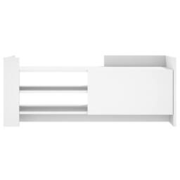 Berkfield Home TV Cabinet White 100x35x40 cm Engineered Wood - Size: 100 x 35 x 40 cm - thumbnail 4