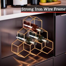 Orsina Contemporary 6 Bottle Green Finish Wine Rack, Modern Design Bottle Rack For Cupboard, Durable Wine Rack - thumbnail 6