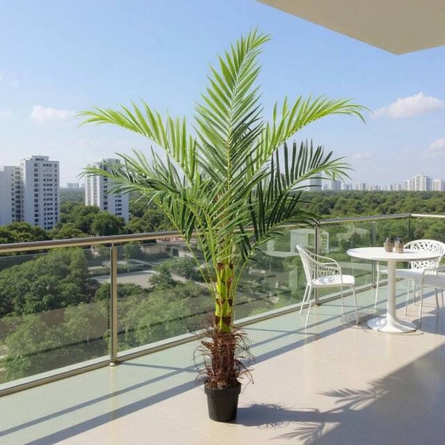 EONLION 180cm 6ft Artificial Palm Tree Indoor in Green - Size: 100 cm - image 1