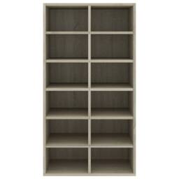 Berkfield Home Shoe Rack Sonoma Oak 54x34x100.5 cm Engineered Wood in Brown - thumbnail 4