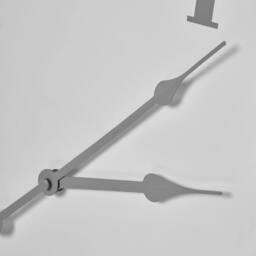 Wyld Haus Minimalist White Wall Clock with Bold Grey Numbers - thumbnail 4