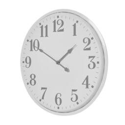 Wyld Haus Minimalist White Wall Clock with Bold Grey Numbers - thumbnail 3