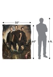 Warner Brothers Supernatural Silky Touch Super Soft Throw Blanket 152x127cm in White - Size: 152x127 cm - thumbnail 3