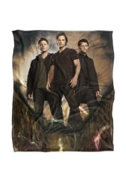 Warner Brothers Supernatural Silky Touch Super Soft Throw Blanket 152x127cm in White - Size: 152x127 cm - thumbnail 1