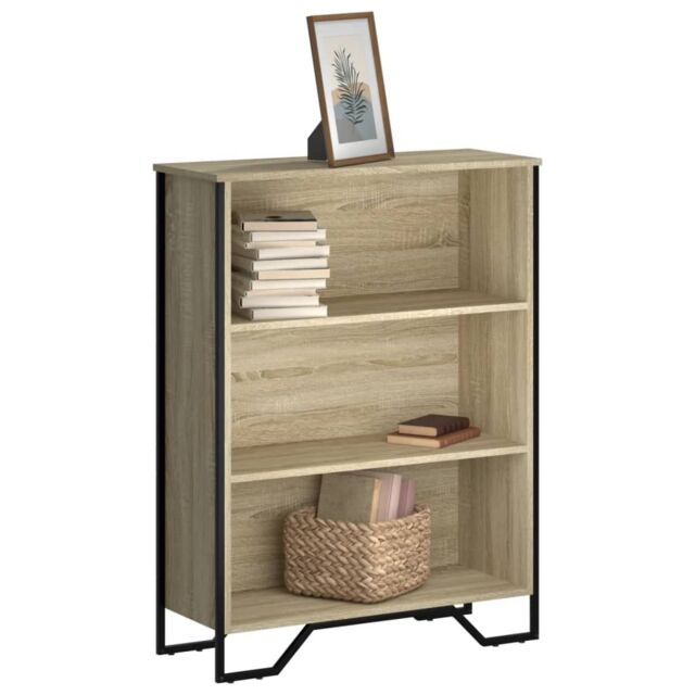 Berkfield Home Bookcase Sonoma Oak 80x31x106 cm Engineered Wood in Brown - Size: 80 x 31 x 106 cm - image 1