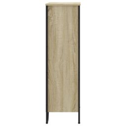Berkfield Home Bookcase Sonoma Oak 80x31x106 cm Engineered Wood in Brown - Size: 80 x 31 x 106 cm - thumbnail 5