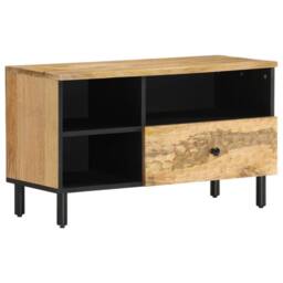 Berkfield Home TV Cabinet 80x33x46 cm Solid Wood Mango in Brown - Size: 80 x 33 x 46 cm - thumbnail 2