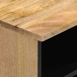 Berkfield Home TV Cabinet 80x33x46 cm Solid Wood Mango in Brown - Size: 80 x 33 x 46 cm - thumbnail 7