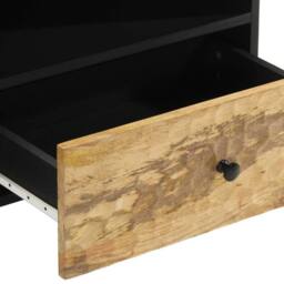Berkfield Home TV Cabinet 80x33x46 cm Solid Wood Mango in Brown - Size: 80 x 33 x 46 cm - thumbnail 8