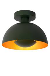 Netlighting Siemon Modern Flush Ceiling Light Ø 25cm 1xE27 Green - thumbnail 1