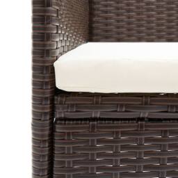 Berkfield Home Garden Dining Chairs 2 pcs Poly Rattan Brown - thumbnail 7