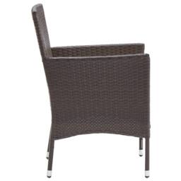 Berkfield Home Garden Dining Chairs 2 pcs Poly Rattan Brown - thumbnail 5