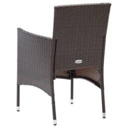 Berkfield Home Garden Dining Chairs 2 pcs Poly Rattan Brown - thumbnail 6
