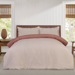 Smart Living Luxury Microfiber Duvet Cover with Pillowcase & Fitted Sheet Complete Set in Burnt Orange - Size: Single - thumbnail 2