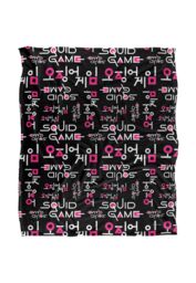 Netflix Squid Game Logo Pattern Officially Licensed Silky Touch Super Soft Throw Blanket 152 x 127 cm in White - thumbnail 1