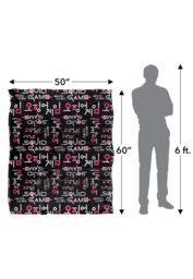 Netflix Squid Game Logo Pattern Officially Licensed Silky Touch Super Soft Throw Blanket 152 x 127 cm in White - thumbnail 5