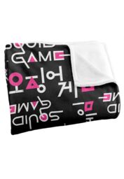 Netflix Squid Game Logo Pattern Officially Licensed Silky Touch Super Soft Throw Blanket 152 x 127 cm in White - thumbnail 3