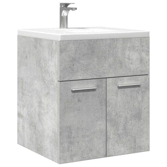 Berkfield Home Bathroom Sink Cabinet Concrete Grey 41x38.5x46 cm Engineered Wood - image 1