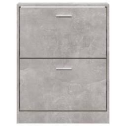 Berkfield Home Shoe Cabinet Concrete Grey 59x17x81 cm Engineered Wood - Size: 59 x 17 x 81 cm - thumbnail 5