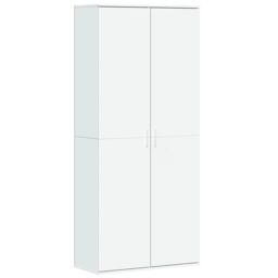 Berkfield Home Highboard White 80x35x180 cm Engineered Wood - Size: 80 x 35 x 180 cm - thumbnail 2