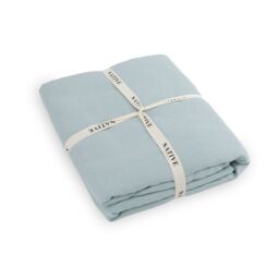 Native Natural Aqua Super King 100% Linen Duvet Cover (260x220cm) in Blue - thumbnail 2