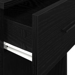 Berkfield Home Computer Tower Stand with Drawer Black 35x45x77 cm - Size: 35 x 45 x 77 cm - thumbnail 8