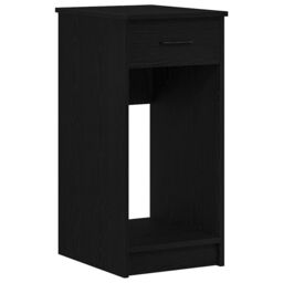 Berkfield Home Computer Tower Stand with Drawer Black 35x45x77 cm - Size: 35 x 45 x 77 cm - thumbnail 2