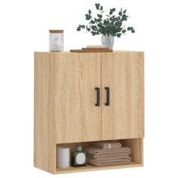 Berkfield Home Wall Cabinet Sonoma Oak 60x31x70 cm Engineered Wood in Brown - Size: 60 x 31 x 70 cm - thumbnail 3