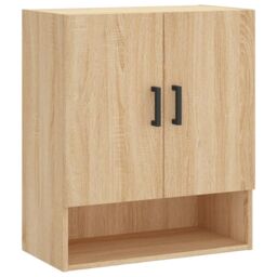 Berkfield Home Wall Cabinet Sonoma Oak 60x31x70 cm Engineered Wood in Brown - Size: 60 x 31 x 70 cm - thumbnail 2
