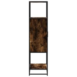 Berkfield Home Highboard Smoked Oak 68x35x139 cm Engineered Wood & Metal in Brown - Size: 68 x 35 x 139 cm - thumbnail 5