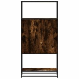 Berkfield Home Highboard Smoked Oak 68x35x139 cm Engineered Wood & Metal in Brown - Size: 68 x 35 x 139 cm - thumbnail 4