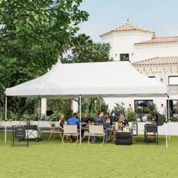 Costway 3M x 6M Pop-up Canopy Tent Folding Instant Sun Shelter w/ Carrying Bag in White - thumbnail 5