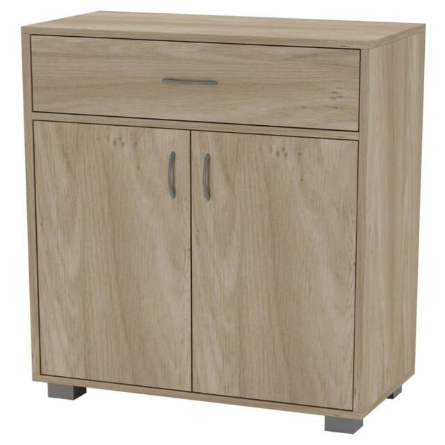Havendro Living Room Sideboard Wooden Storage Cabinet Unit in Light Oak - image 1