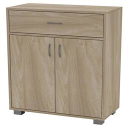 Havendro Living Room Sideboard Wooden Storage Cabinet Unit in Light Oak - thumbnail 1