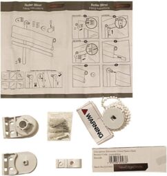 New Edge Blinds Roller Blind Replacement Plastic Fittings Pack in White
