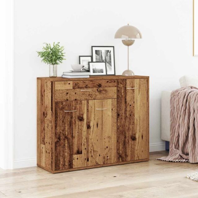 Berkfield Home Sideboard Old Wood 88x30x70 cm Engineered Wood in Brown - Size: 88 x 30 x 70 cm - image 1