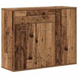 Berkfield Home Sideboard Old Wood 88x30x70 cm Engineered Wood in Brown - Size: 88 x 30 x 70 cm - thumbnail 2