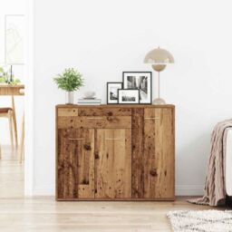 Berkfield Home Sideboard Old Wood 88x30x70 cm Engineered Wood in Brown - Size: 88 x 30 x 70 cm - thumbnail 3