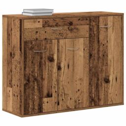 Berkfield Home Sideboard Old Wood 88x30x70 cm Engineered Wood in Brown - Size: 88 x 30 x 70 cm - thumbnail 4
