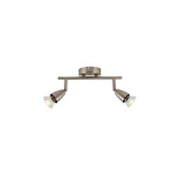 Netlighting 2 Light Spotlight Satin Nickel GU10 in Grey - thumbnail 3