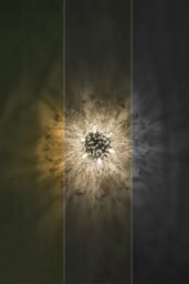 Living and Home Sputnik Flush Mount Ceiling Light in Silver - thumbnail 5