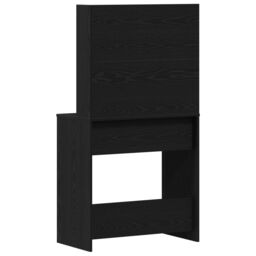 Berkfield Home Black Oak Dressing Table with Mirror - 74.5 x 40 x 141 cm - thumbnail 6